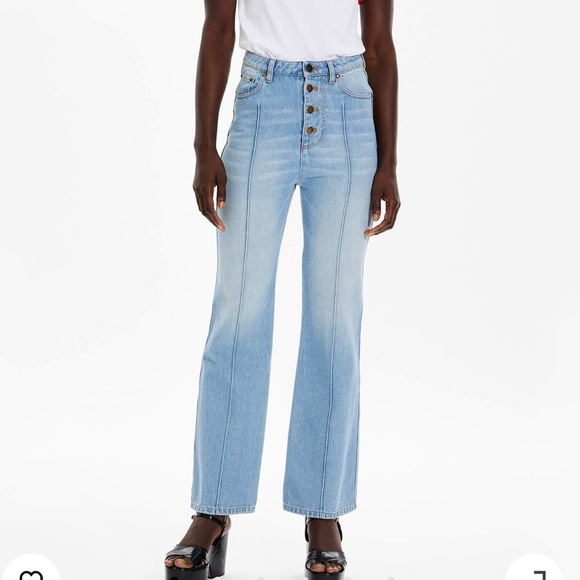 BOHO RETRO FABULOUS WIDE LEG JEANS - Picture 1 of 4